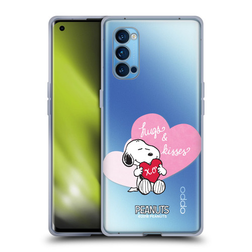 Peanuts Sealed With A Kiss Snoopy Hugs And Kisses Soft Gel Case for OPPO Reno 4 Pro 5G