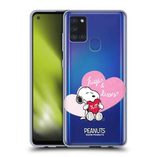 Peanuts Sealed With A Kiss Snoopy Hugs And Kisses Soft Gel Case for Samsung Galaxy A21s (2020)