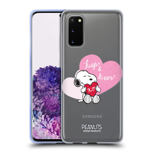 Peanuts Sealed With A Kiss Snoopy Hugs And Kisses Soft Gel Case for Samsung Galaxy S20 / S20 5G