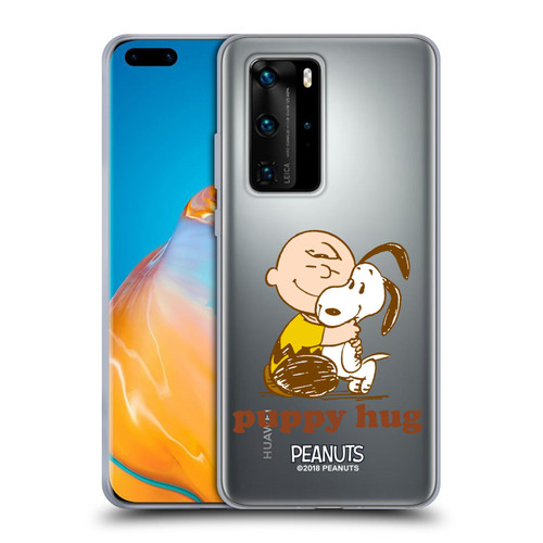 Peanuts Snoopy Hug Charlie Puppy Hug Soft Gel Case for Huawei P40 Pro / P40 Pro Plus 5G