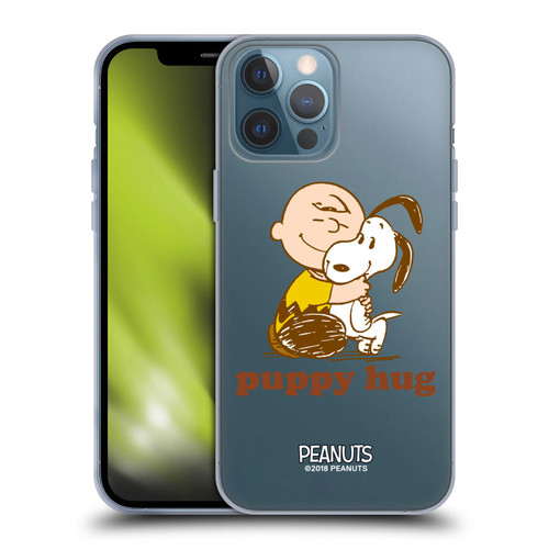 Peanuts Snoopy Hug Charlie Puppy Hug Soft Gel Case for Apple iPhone 13 Pro Max