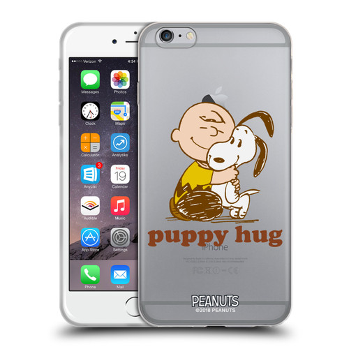Peanuts Snoopy Hug Charlie Puppy Hug Soft Gel Case for Apple iPhone 6 Plus / iPhone 6s Plus