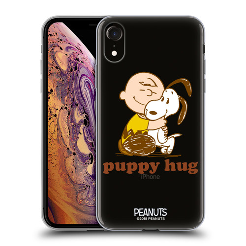 Peanuts Snoopy Hug Charlie Puppy Hug Soft Gel Case for Apple iPhone XR