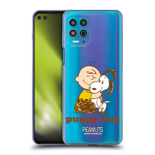 Peanuts Snoopy Hug Charlie Puppy Hug Soft Gel Case for Motorola Moto G100
