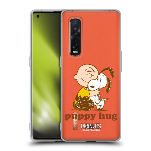Peanuts Snoopy Hug Charlie Puppy Hug Soft Gel Case for OPPO Find X2 Pro 5G