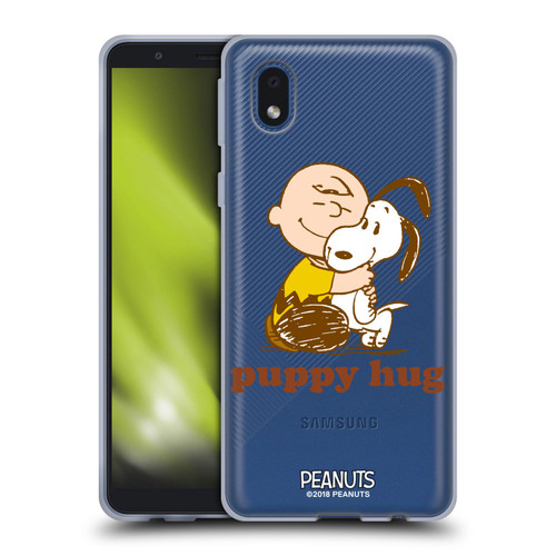 Peanuts Snoopy Hug Charlie Puppy Hug Soft Gel Case for Samsung Galaxy A01 Core (2020)