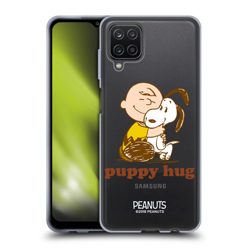 Peanuts Snoopy Hug Charlie Puppy Hug Soft Gel Case for Samsung Galaxy A12 (2020)