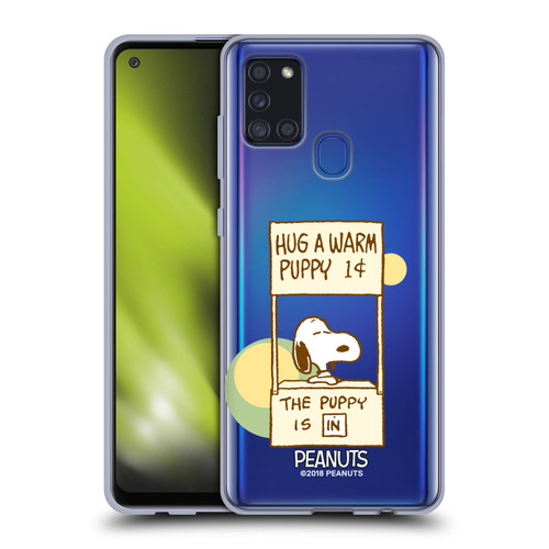 Peanuts Snoopy Hug Warm Soft Gel Case for Samsung Galaxy A21s (2020)