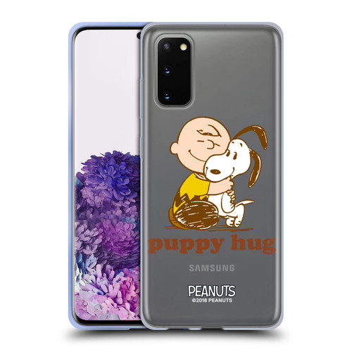 Peanuts Snoopy Hug Charlie Puppy Hug Soft Gel Case for Samsung Galaxy S20 / S20 5G