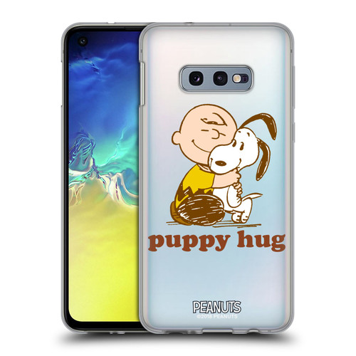 Peanuts Snoopy Hug Charlie Puppy Hug Soft Gel Case for Samsung Galaxy S10e