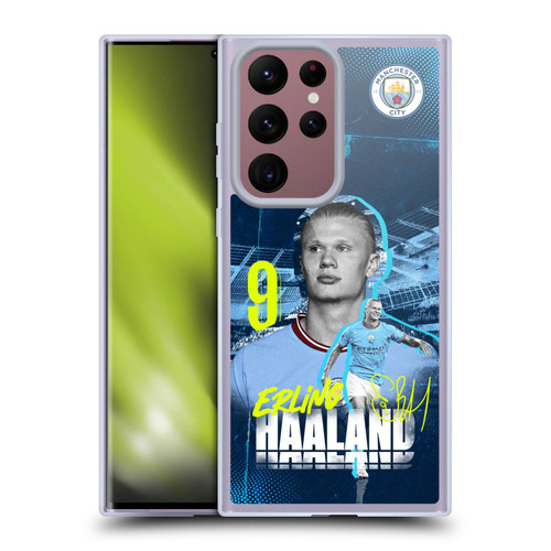 Manchester City Man City FC 2022/23 First Team Erling Haaland Soft Gel Case for Samsung Galaxy S22 Ultra 5G