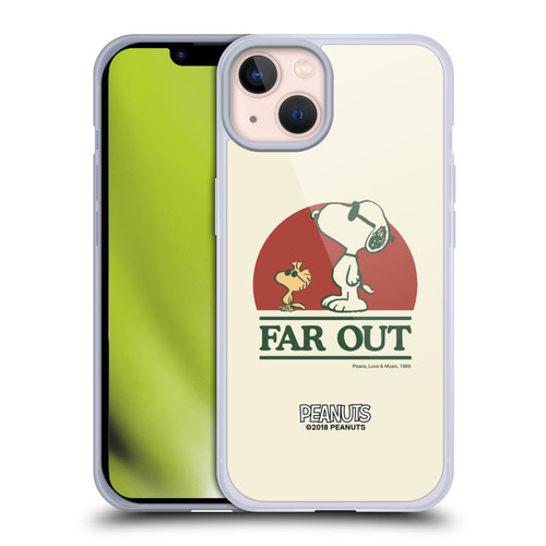 Peanuts Woodstock 50th Snoopy Woodstock Far Out Soft Gel Case for Apple iPhone 13