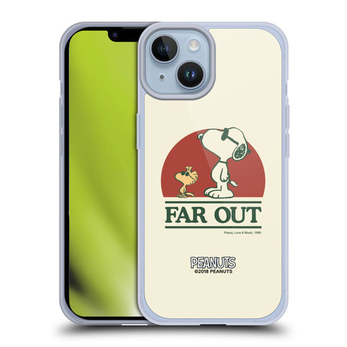 Peanuts Woodstock 50th Snoopy Woodstock Far Out Soft Gel Case for Apple iPhone 14