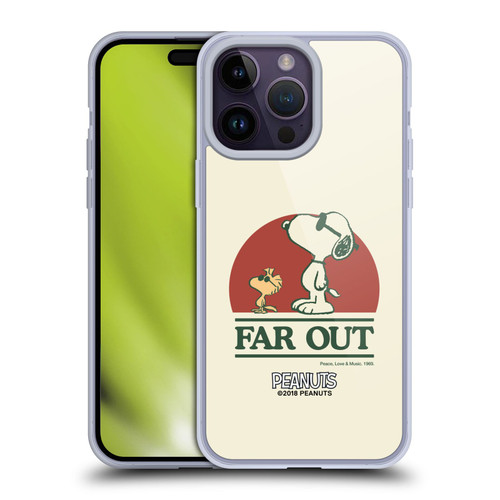 Peanuts Woodstock 50th Snoopy Woodstock Far Out Soft Gel Case for Apple iPhone 14 Pro Max