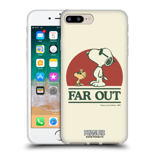 Peanuts Woodstock 50th Snoopy Woodstock Far Out Soft Gel Case for Apple iPhone 7 Plus / iPhone 8 Plus & MagSafe