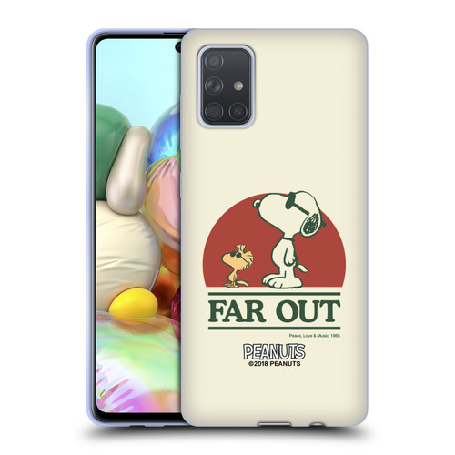 Peanuts Woodstock 50th Snoopy Woodstock Far Out Soft Gel Case for Samsung Galaxy A71 (2019)
