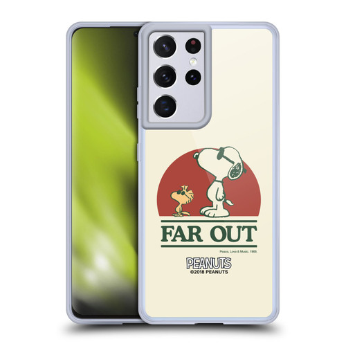 Peanuts Woodstock 50th Snoopy Woodstock Far Out Soft Gel Case for Samsung Galaxy S21 Ultra 5G & MagSafe