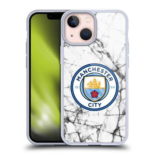 Manchester City Man City FC Marble Badge Full Colour Soft Gel Case for Apple iPhone 13 Mini