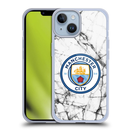 Manchester City Man City FC Marble Badge Full Colour Soft Gel Case for Apple iPhone 14