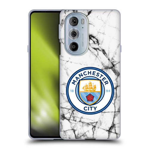 Manchester City Man City FC Marble Badge Full Colour Soft Gel Case for Motorola Edge X30