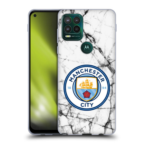 Manchester City Man City FC Marble Badge Full Colour Soft Gel Case for Motorola Moto G Stylus 5G 2021