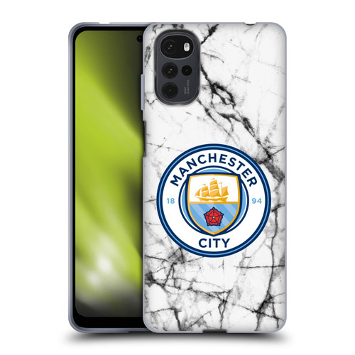 Manchester City Man City FC Marble Badge Full Colour Soft Gel Case for Motorola Moto G22