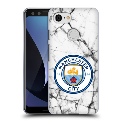 Manchester City Man City FC Marble Badge Full Colour Soft Gel Case for Google Pixel 3