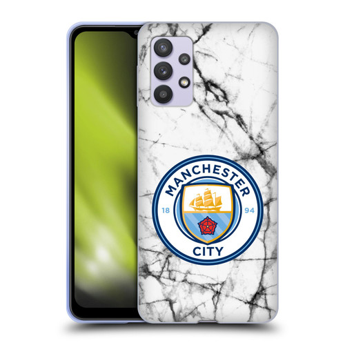 Manchester City Man City FC Marble Badge Full Colour Soft Gel Case for Samsung Galaxy A32 5G / M32 5G (2021)