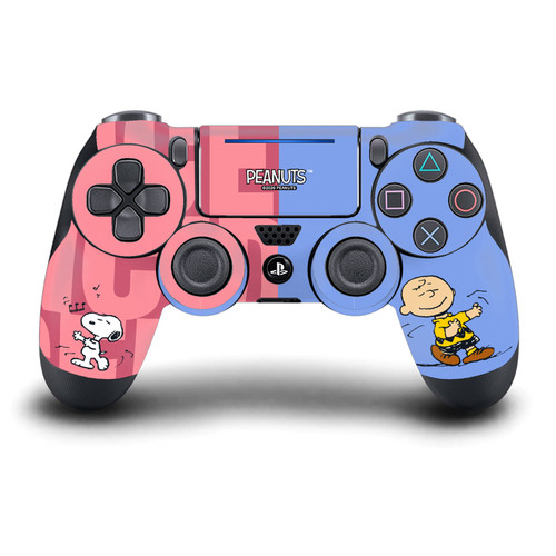 Peanuts Character Graphics Snoopy & Charlie Brown Vinyl Sticker Skin Decal Cover for Sony DualShock 4 Controller