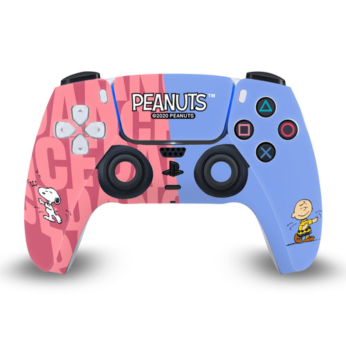 Peanuts Character Graphics Snoopy & Charlie Brown Vinyl Sticker Skin Decal Cover for Sony PS5 Sony DualSense Controller