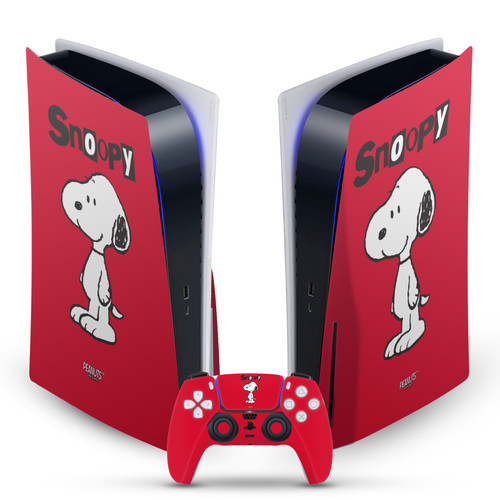 Peanuts Character Graphics Snoopy Vinyl Sticker Skin Decal Cover for Sony PS5 Disc Edition Bundle