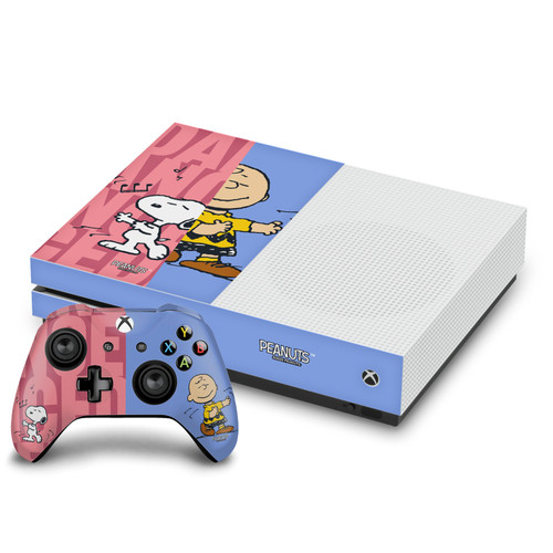 Peanuts Character Graphics Snoopy & Charlie Brown Vinyl Sticker Skin Decal Cover for Microsoft One S Console & Controller