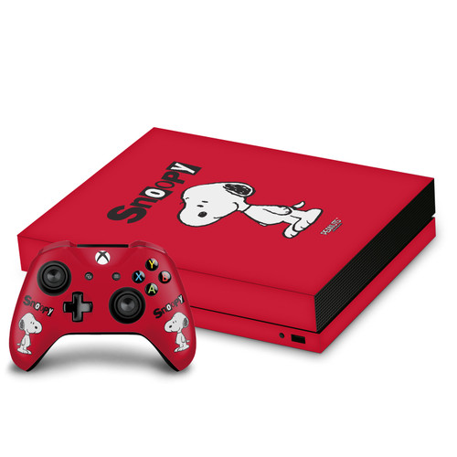 Peanuts Character Graphics Snoopy Vinyl Sticker Skin Decal Cover for Microsoft Xbox One X Bundle