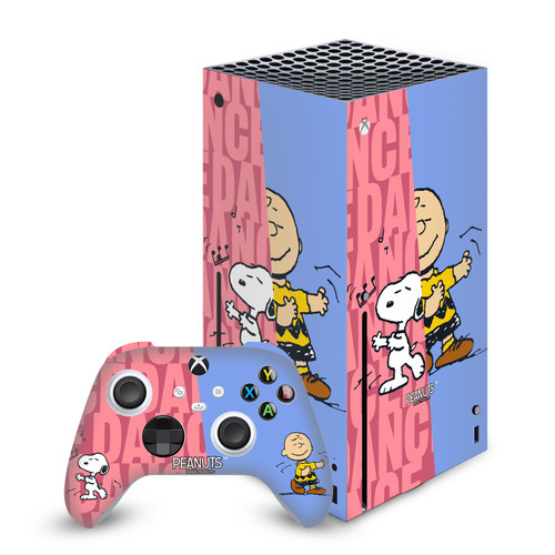 Peanuts Character Graphics Snoopy & Charlie Brown Vinyl Sticker Skin Decal Cover for Microsoft Series X Console & Controller