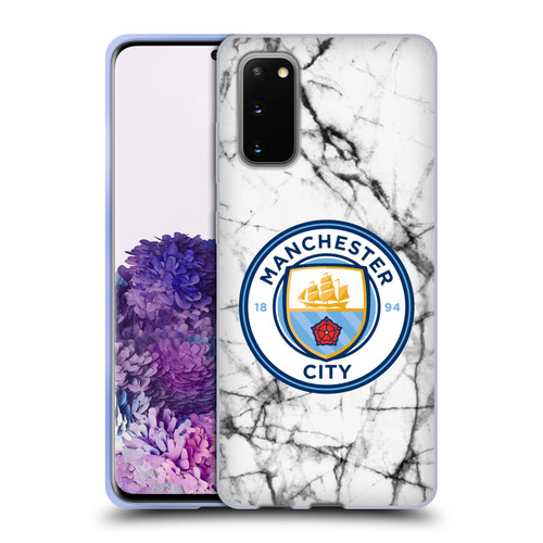 Manchester City Man City FC Marble Badge Full Colour Soft Gel Case for Samsung Galaxy S20 / S20 5G