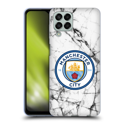 Manchester City Man City FC Marble Badge Full Colour Soft Gel Case for Samsung Galaxy M33 (2022)