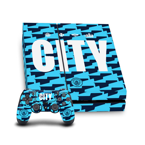 Manchester City Man City FC Logo Art City Pattern Vinyl Sticker Skin Decal Cover for Sony PS4 Console & Controller