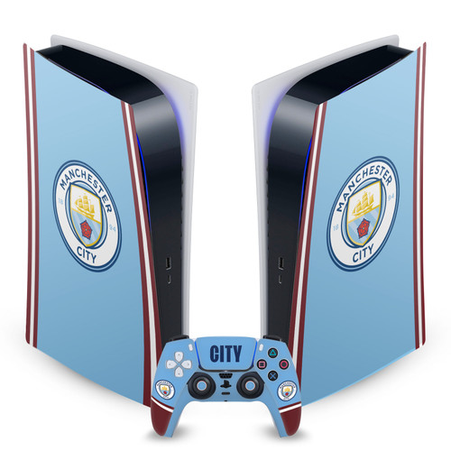 Manchester City Man City FC Logo Art 2022/23 Home Kit Vinyl Sticker Skin Decal Cover for Sony PS5 Digital Edition Bundle