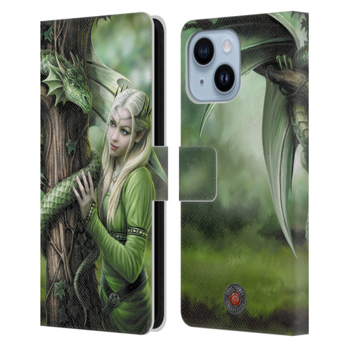 Anne Stokes Dragon Friendship Kindred Spirits Leather Book Wallet Case Cover For Apple iPhone 14 Plus