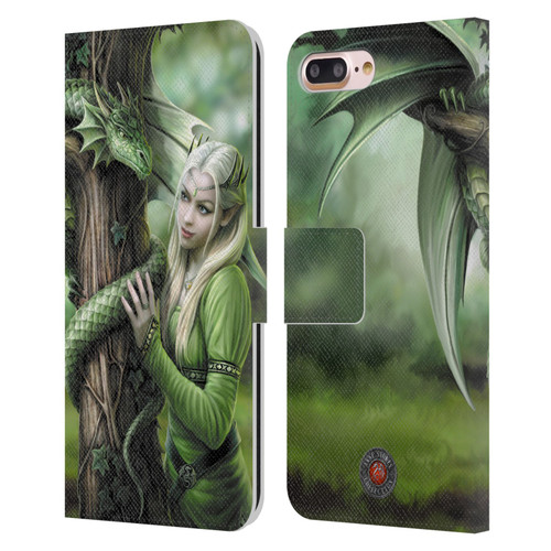 Anne Stokes Dragon Friendship Kindred Spirits Leather Book Wallet Case Cover For Apple iPhone 7 Plus / iPhone 8 Plus