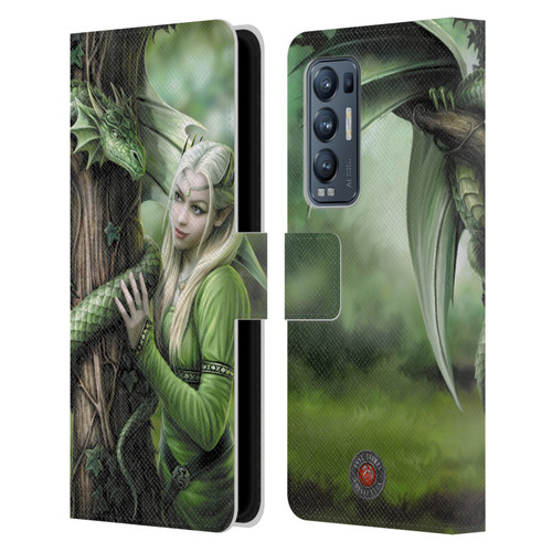 Anne Stokes Dragon Friendship Kindred Spirits Leather Book Wallet Case Cover For OPPO Find X3 Neo / Reno5 Pro+ 5G
