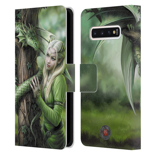 Anne Stokes Dragon Friendship Kindred Spirits Leather Book Wallet Case Cover For Samsung Galaxy S10