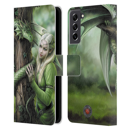 Anne Stokes Dragon Friendship Kindred Spirits Leather Book Wallet Case Cover For Samsung Galaxy S21 FE 5G