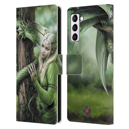 Anne Stokes Dragon Friendship Kindred Spirits Leather Book Wallet Case Cover For Samsung Galaxy S21+ 5G