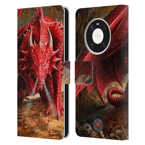 Anne Stokes Dragons Lair Leather Book Wallet Case Cover For Huawei Mate 40 Pro 5G