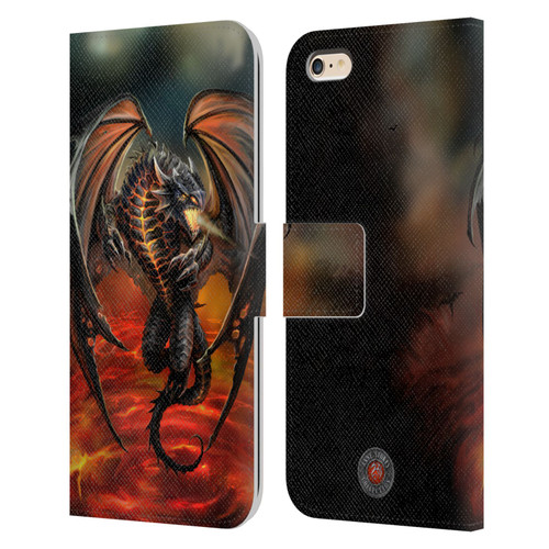 Anne Stokes Dragons Lava Leather Book Wallet Case Cover For Apple iPhone 6 Plus / iPhone 6s Plus