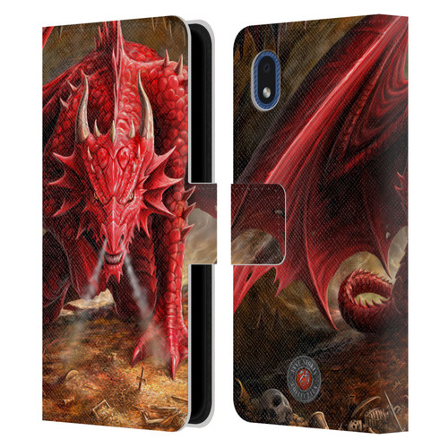 Anne Stokes Dragons Lair Leather Book Wallet Case Cover For Samsung Galaxy A01 Core (2020)