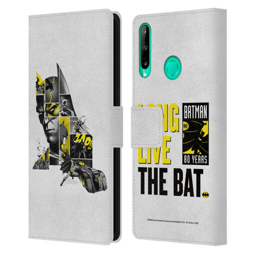 Batman DC Comics 80th Anniversary Collage Leather Book Wallet Case Cover For Huawei P40 lite E