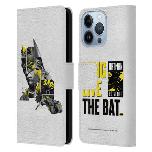 Batman DC Comics 80th Anniversary Collage Leather Book Wallet Case Cover For Apple iPhone 13 Pro