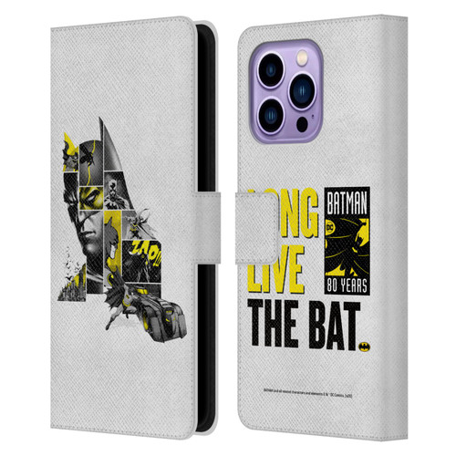 Batman DC Comics 80th Anniversary Collage Leather Book Wallet Case Cover For Apple iPhone 14 Pro Max